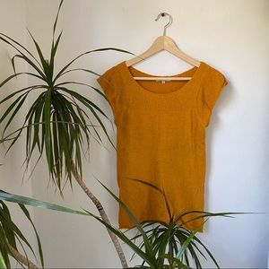 Madewell Gold Cap Sleeve Top-LAST CHANCE